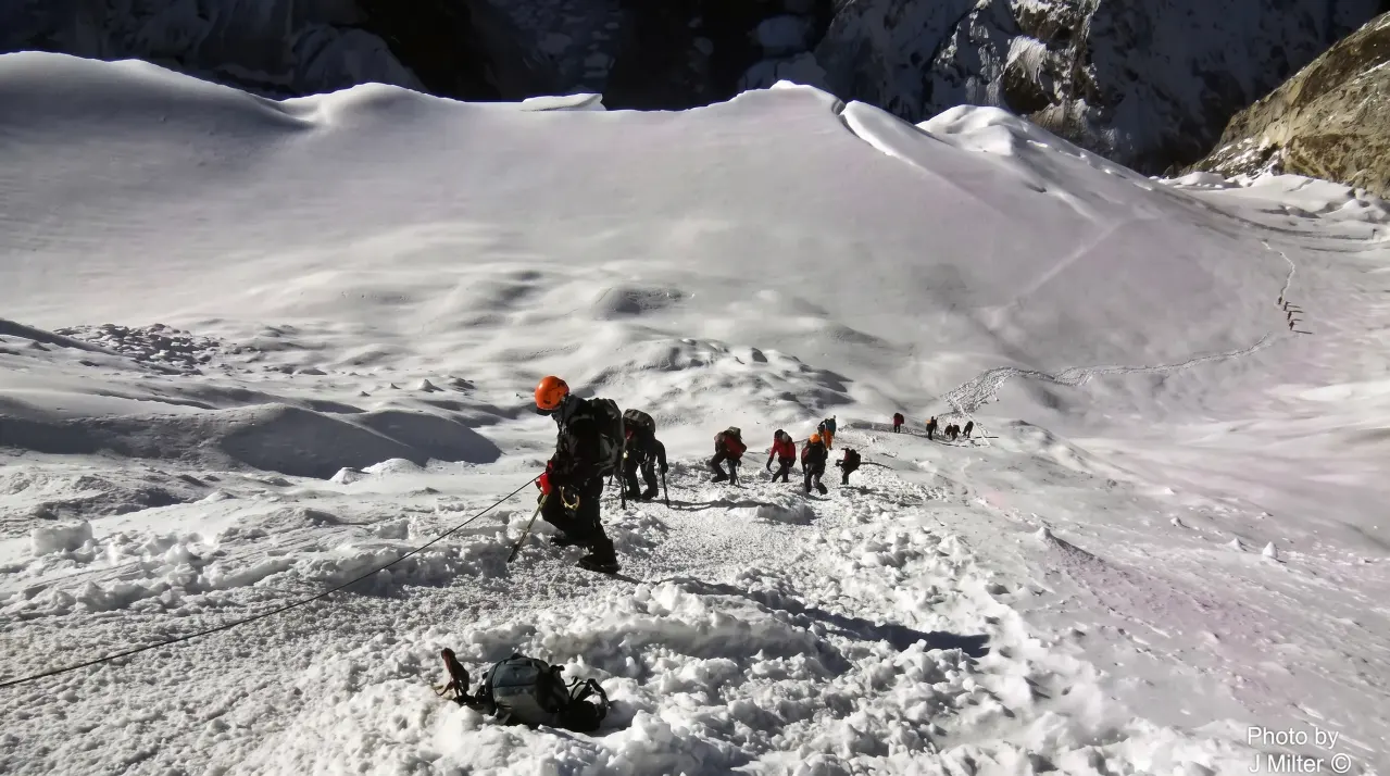 Aufstieg am Island-Peak