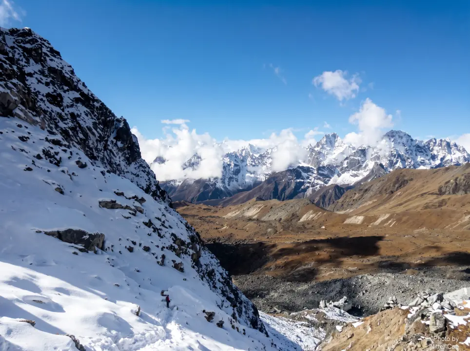 Querung des Cho-La Passes Richtung Zhongla