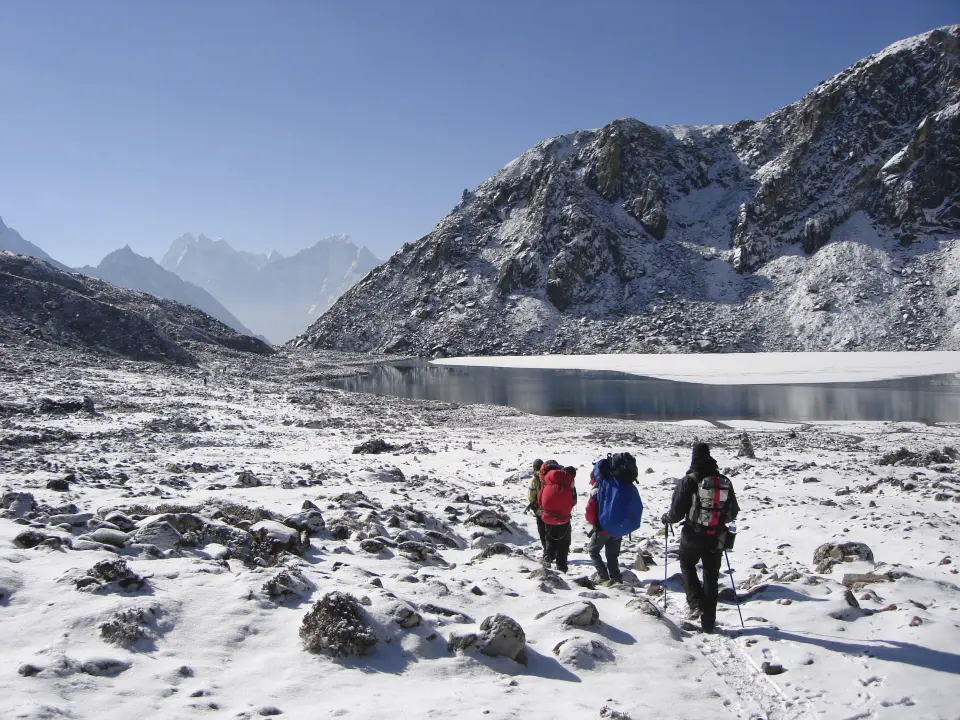 Trekkiing auf dem Gokyo-Plateu