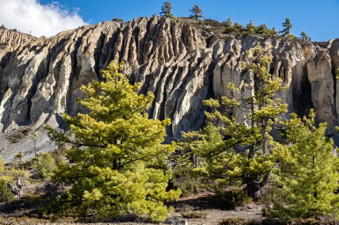 Gebirgsformationen vor Manang
