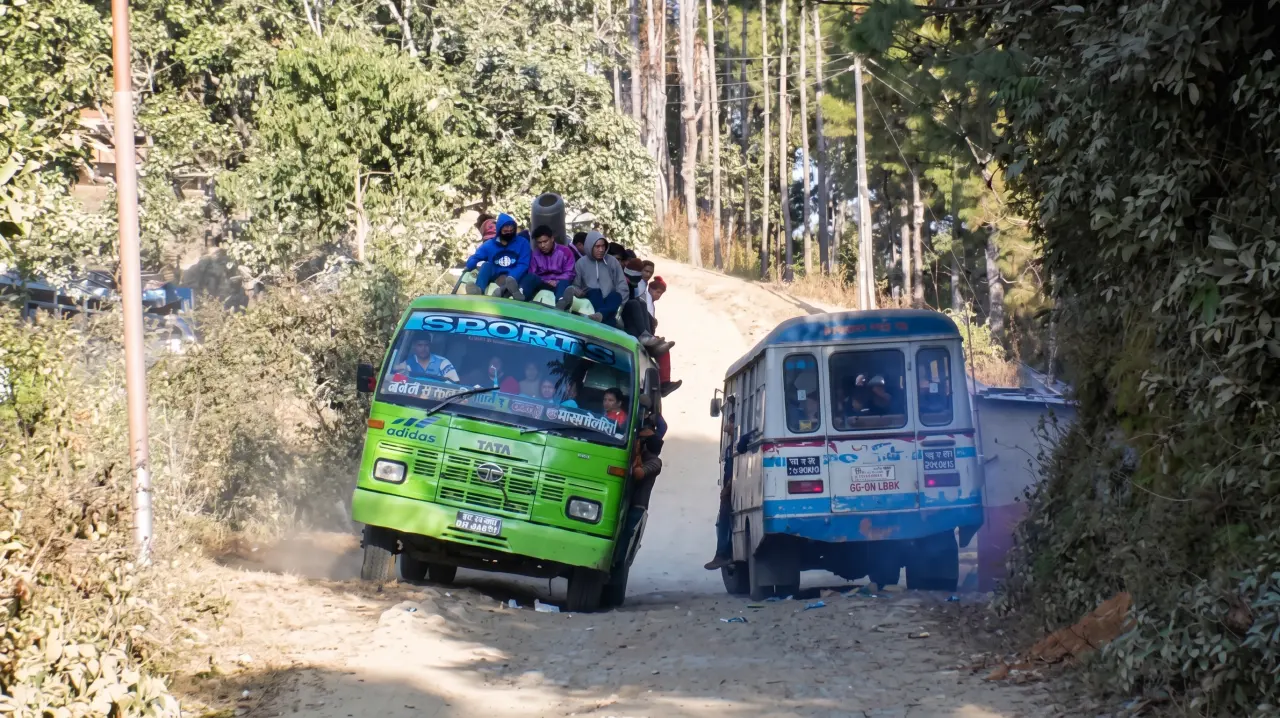 Abenteuer Busfahren in Nepal