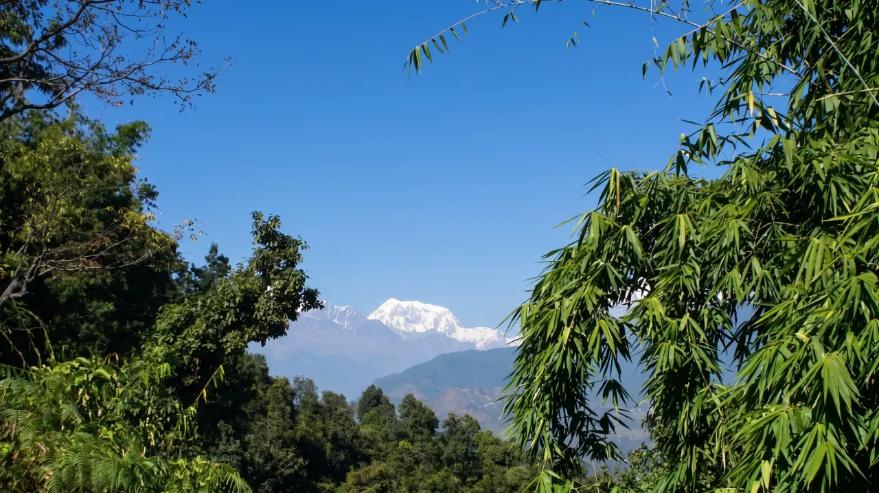 Sicht auf die Annapurna-Kette