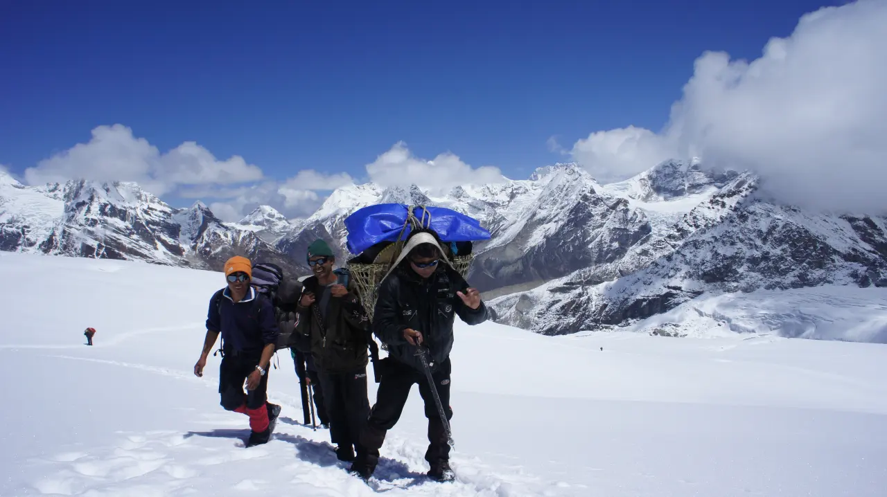 Aufstieg zum Mera-Peak-Highcamp
