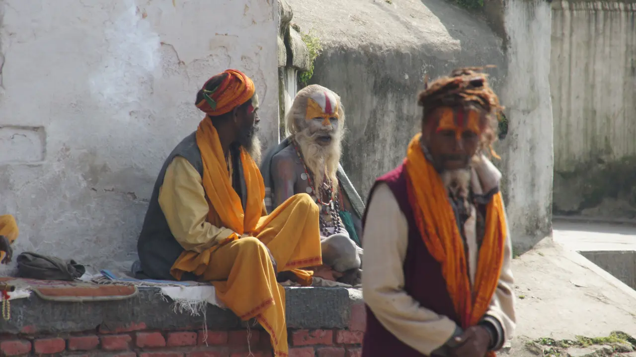 Sadhus am Pashupatinath, Nepal Trekking