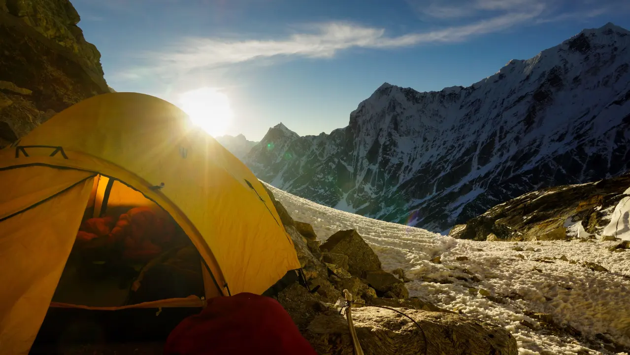 Casmping am Pachermo-Peak, Rolwaling Trekking