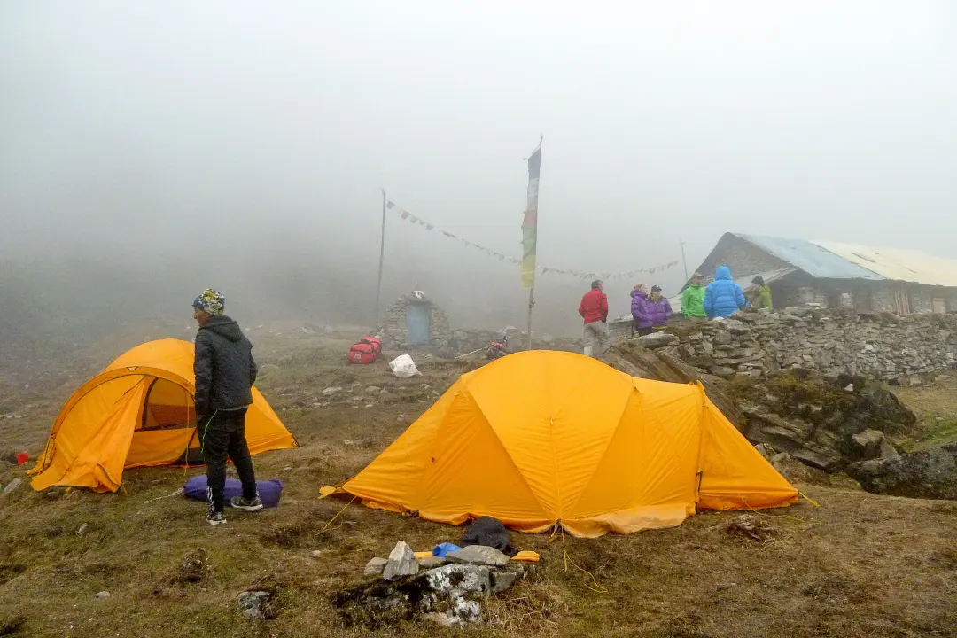 Camping auf einer Yak-Weide (Yak Karka), Makalu-Baruntse Trekking