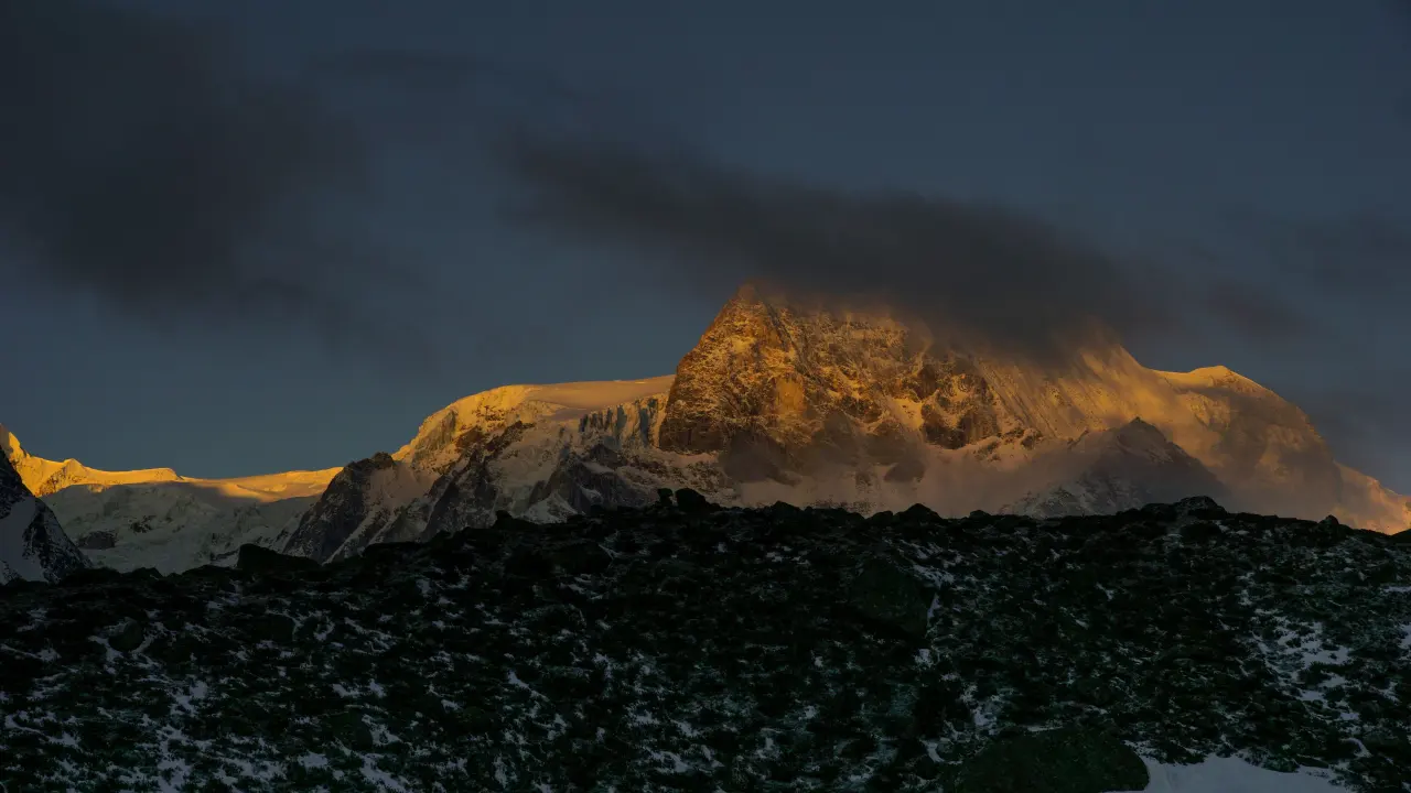 Bergsicht, Manaslu Trekking, Nepal
