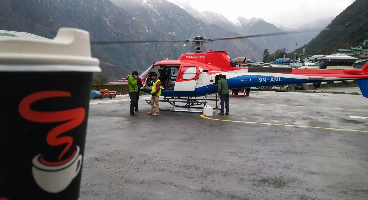 Der Heliport Lukla, Everest Trekking