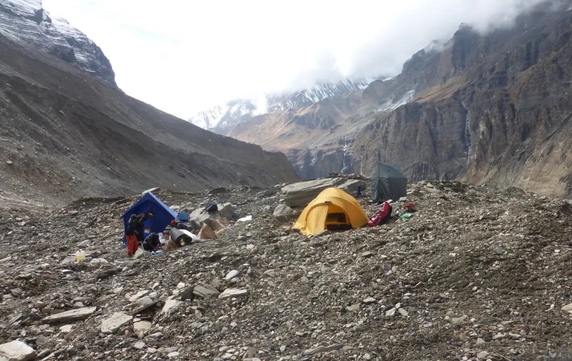 Einfaches Camp, Dhaulagiri Trekking