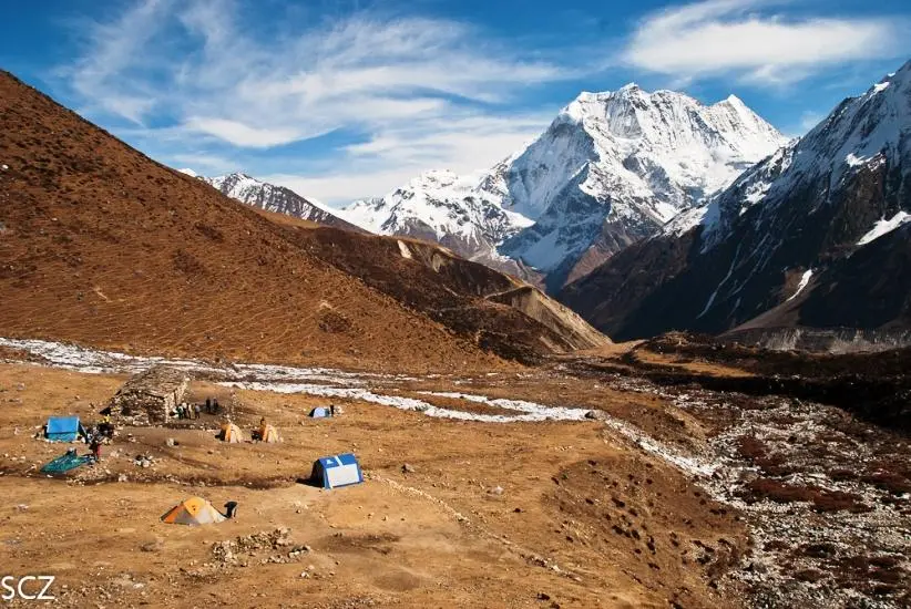 Manaslu Region: Camping in Dharamsala.