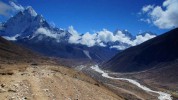 Everest-Trekking, auf dem Weg von Lobuche nach Dingboche,