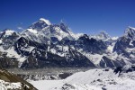 Everest-Range (Khumbu-Himal), Blick auf die Everest-Range (Khumbu-Himal) vom Aussichtspunkt Gokyo-Ri